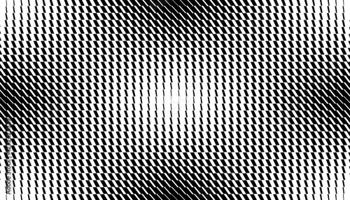 Black and white abstract geometric pattern with smooth transition effect. Vector Format Illustration 