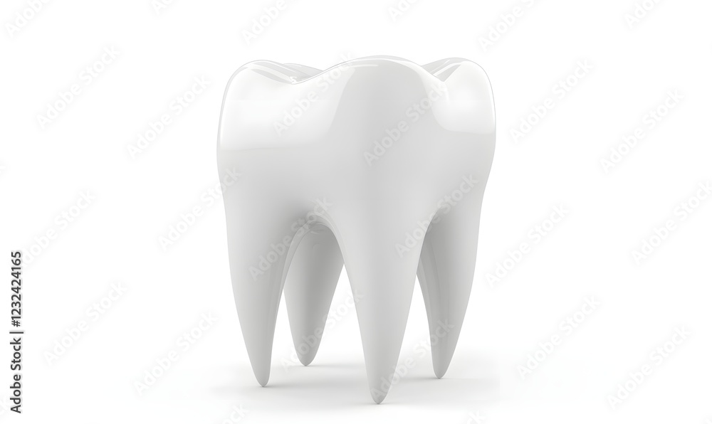 Healthy tooth isolated on white background for dental care Healthy tooth isolated on white background for dental care