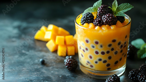 Refreshing Mango Smoothie w...