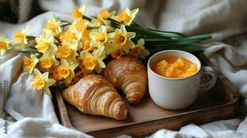 Breakfast Tray with Croissa...