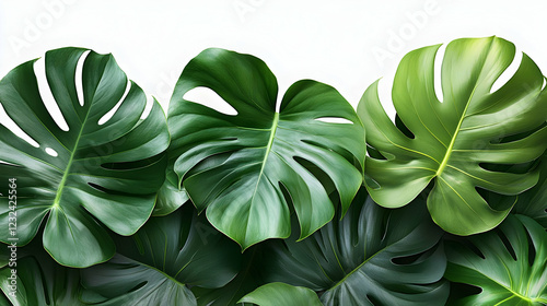 Lush Green Monstera Leaves ...
