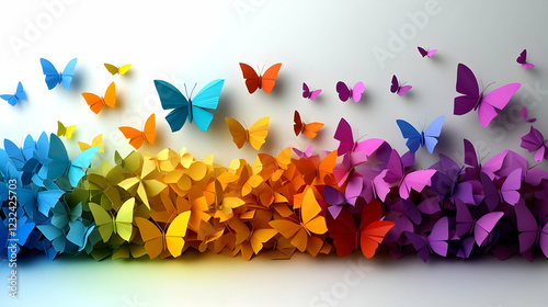 Colorful Paper Butterflies ...