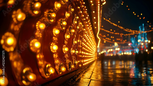 Bright Lights Adorn Buildin...