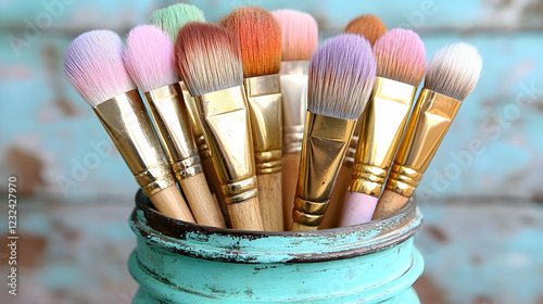 Colorful Paint Brushes Stan...