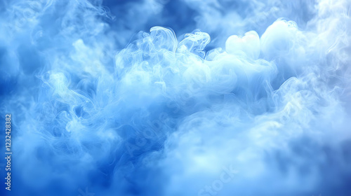 Abstract Blue Smoke Backgro...
