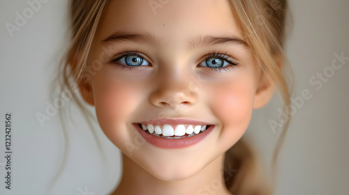 Smiling Child with Bright B...