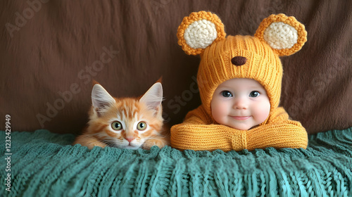 Adorable Baby in Bear Costu...