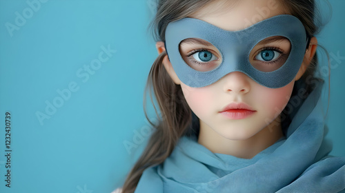 Youngster Wears Blue Mask a...