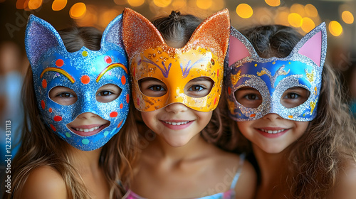 Three Young Girls Wearing C...