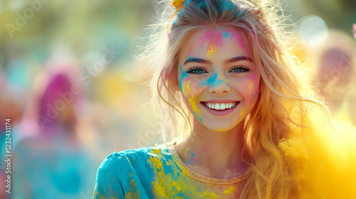Smiling Woman Covered in Co...