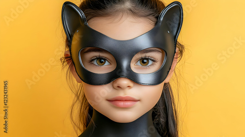 Young Girl Wears Black Cat ...