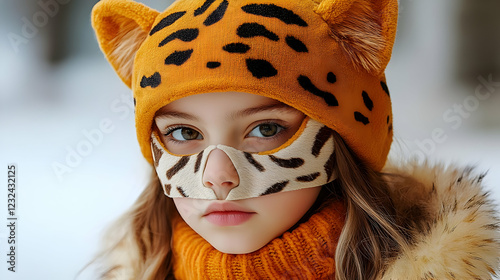 Young Girl Wears Orange Tig...
