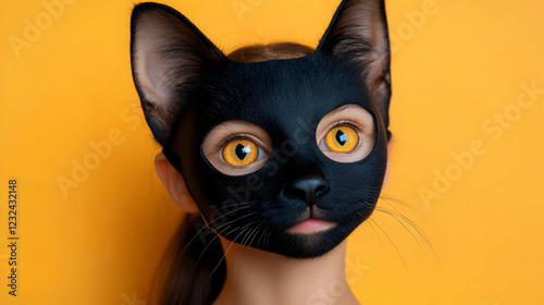 Person Wears Realistic Blac...