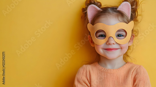 Smiling Child Wears Animal ...