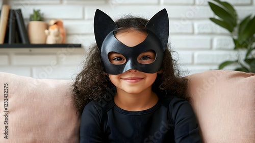Young Child Smiles Wearing ...