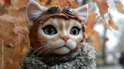 Adorable Cat Wearing Aviato...