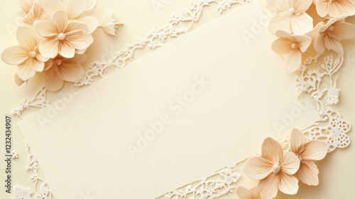 Floral border vintage card elegant design