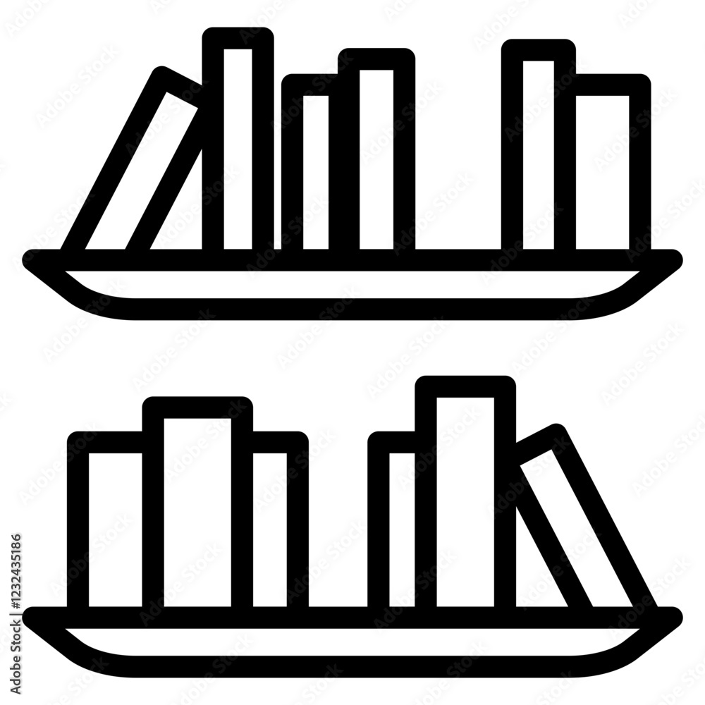 bookshelf icon vector illustration bookshelf icon vector illustration