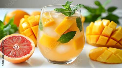 Refreshing Mango Iced Tea w...
