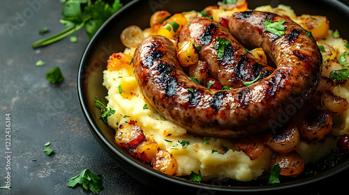 Grilled Sausage Sits on Mas...