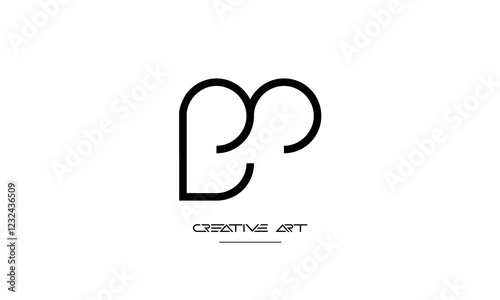 LM, ML, L, M abstract letters logo monogram