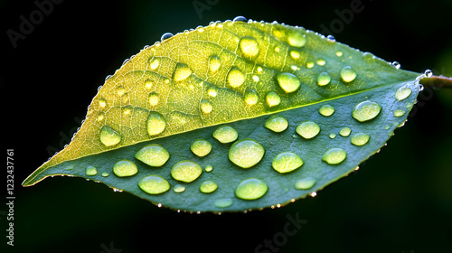 Close-up of a green leaf wi...