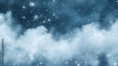 Snowflakes gently fall thro...