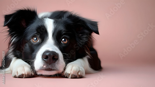 Adorable Border Collie Rest...