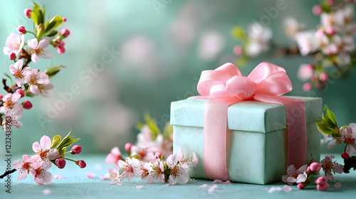 Gift Box with Pink Ribbon S...
