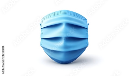 Protective face mask, isolated on white background, for health and safety awareness campaigns photo