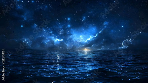 Night Sky Reflects on Calm ...