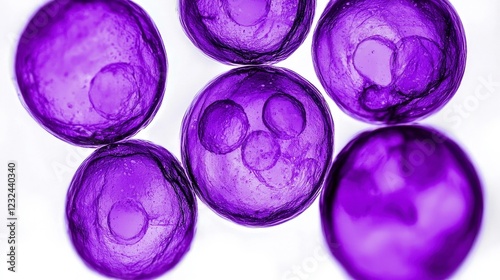 Detailed Microphotography of Cryptosporidium Oocysts in Purple Color photo