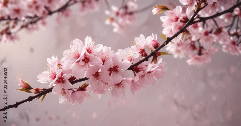 Delicate cherry blossom branches with soft pink petals and gentle stem, spring flowers, nature scenery, cherry blossoms Delicate cherry blossom branches with soft pink petals and gentle stem, spring flowers, nature scenery, cherry blossoms