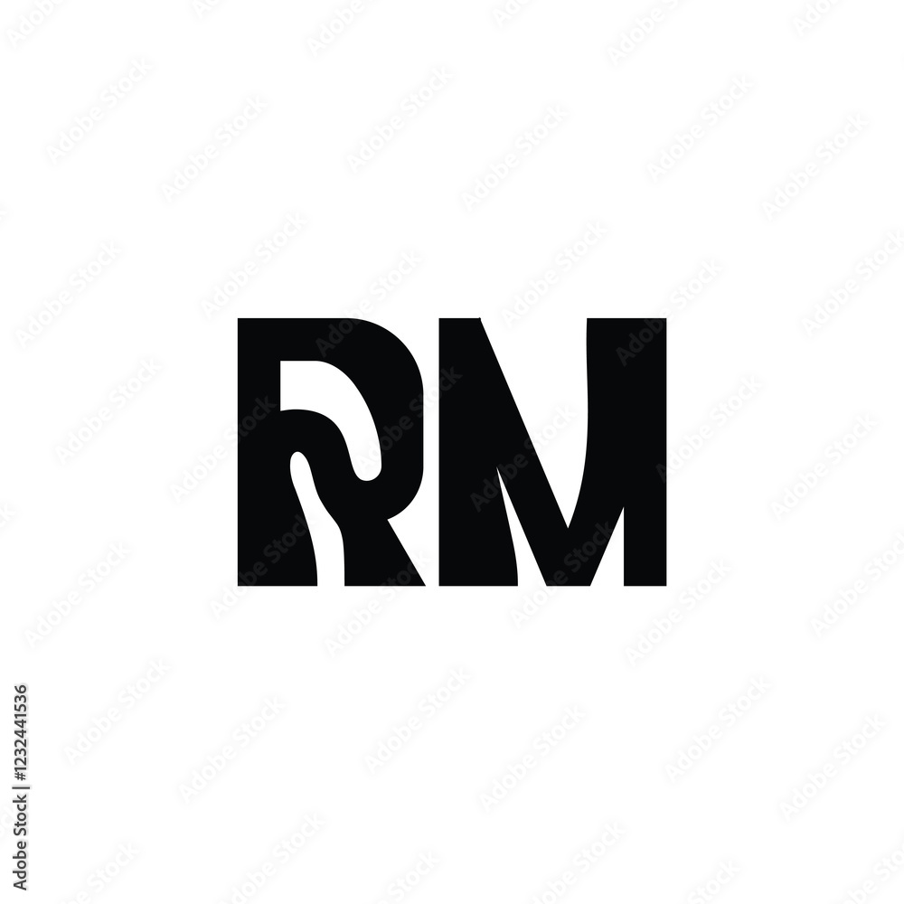 RM monogram logo design letter text name symbol monochrome logotype alphabet character simple logo RM monogram logo design letter text name symbol monochrome logotype alphabet character simple logo