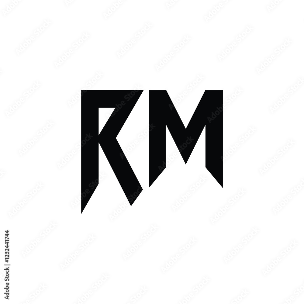 RM monogram logo design letter text name symbol monochrome logotype alphabet character simple logo RM monogram logo design letter text name symbol monochrome logotype alphabet character simple logo