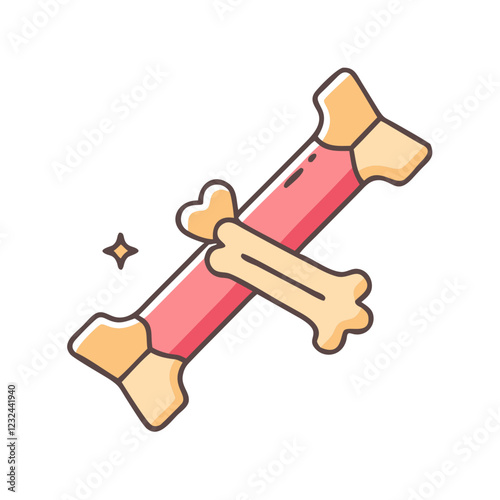 dog chew stick icon, dog chew stick vector illustration-simple illustration of dog chew stick, perfect for dog chew stick logos and icons