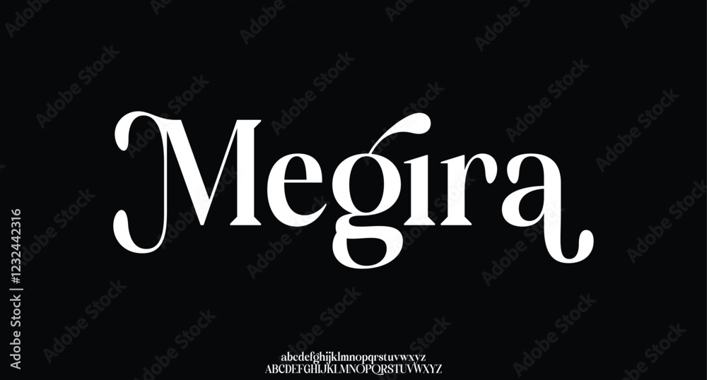 Elegant font alphabet uppercase lowercase and number. Classic lettering minimal fashion designs. Typography modern serif fonts regular decorative vintage concept. Vector illustration Elegant font alphabet uppercase lowercase and number. Classic lettering minimal fashion designs. Typography modern serif fonts regular decorative vintage concept. Vector illustration