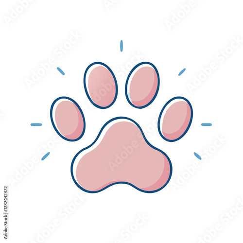 dog paw print icon, dog paw print vector illustration-simple illustration of dog paw print, perfect for dog paw print logos and icons