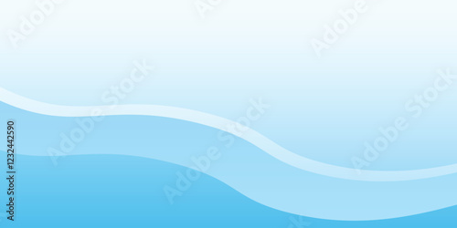Vector white wavy glowing lines on a blue background. Futuristic digital high-technology pattern modern simple abstract design