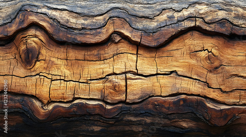 Wavy Wood Grain Texture Sho...