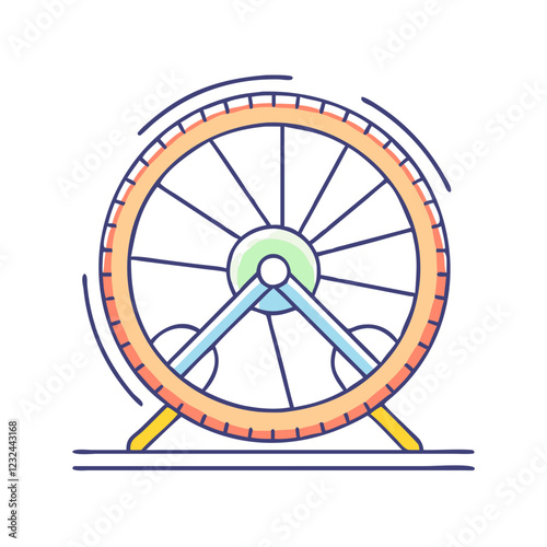 hamster wheel icon, hamster wheel vector illustration-simple illustration of hamster wheel, perfect for hamster wheel logos and icons