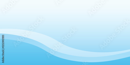 Vector white wavy glowing lines on a blue background. Futuristic digital high-technology pattern modern simple abstract