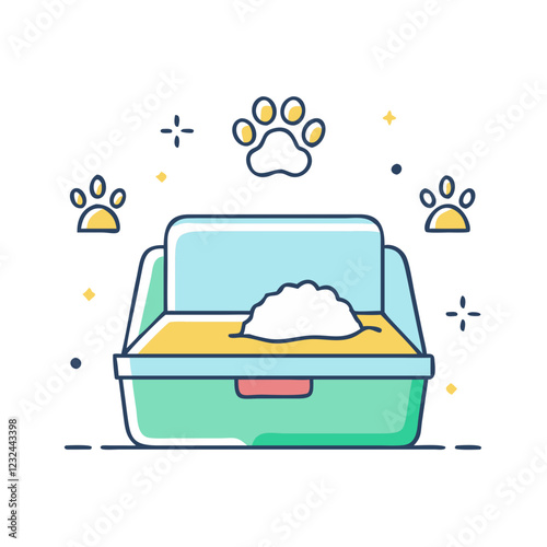 litter box icon, litter box vector illustration-simple illustration of litter box, perfect for litter box logos and icons