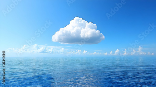 Single Cumulus Cloud Floats...