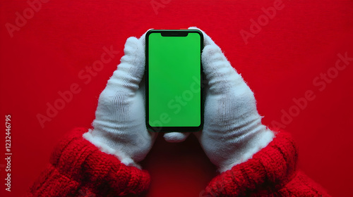 Hands in white gloves hold ...