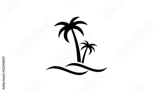 palm tree logo vector