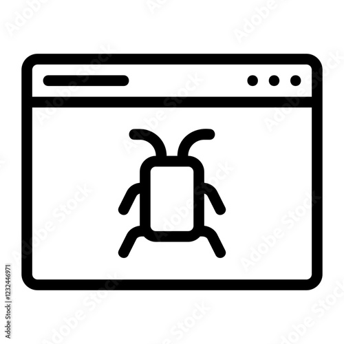 bug line icon