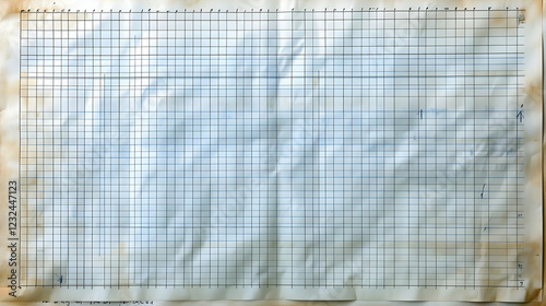 Old Grid Paper Shows Faded ...