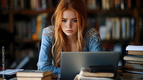 Focused Student Studies wit...
