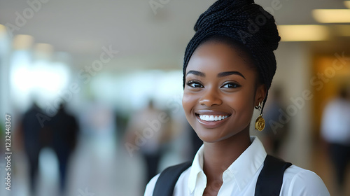 Young Woman Smiles Confiden...